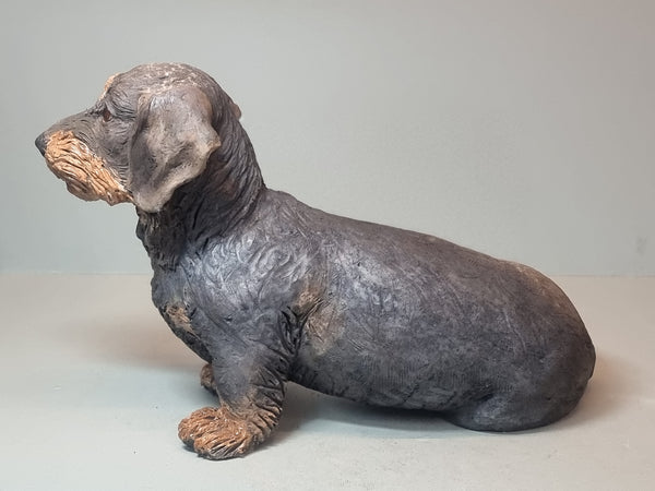 Little Woozler - Wirehaired Dachshund Sculpture