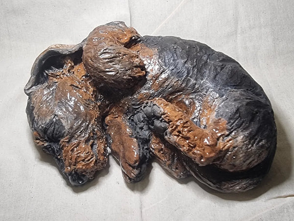 Curly Wurly - Wirehaired Dachshund Sculpture