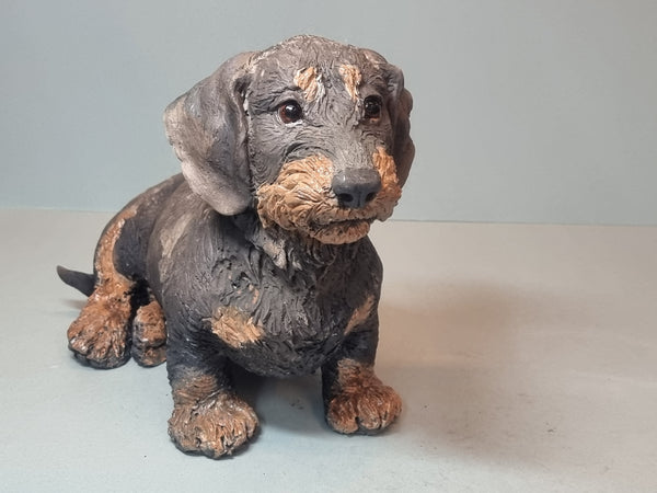 Little Woozler - Wirehaired Dachshund Sculpture
