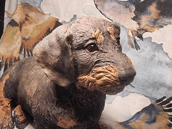 Little Woozler - Wirehaired Dachshund Sculpture