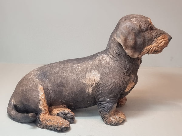 Little Woozler - Wirehaired Dachshund Sculpture