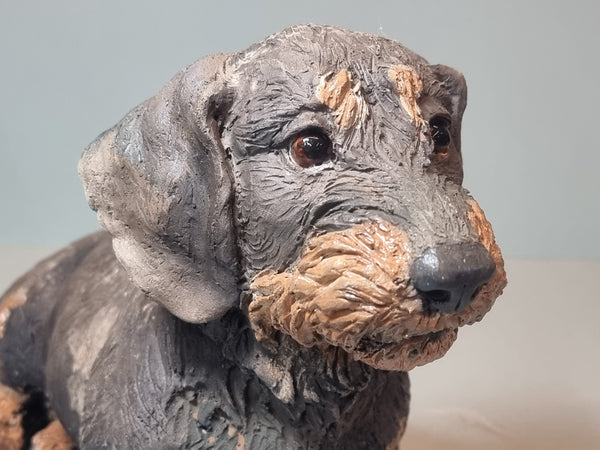 Little Woozler - Wirehaired Dachshund Sculpture