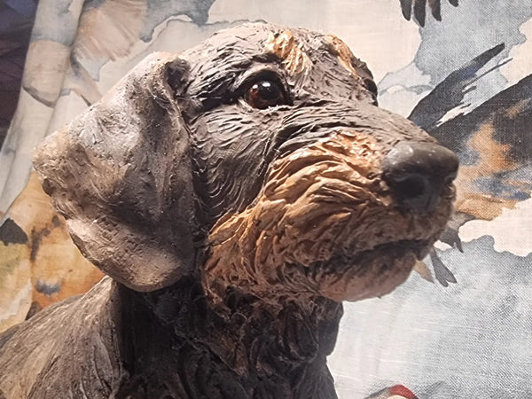 Little Woozler - Wirehaired Dachshund Sculpture