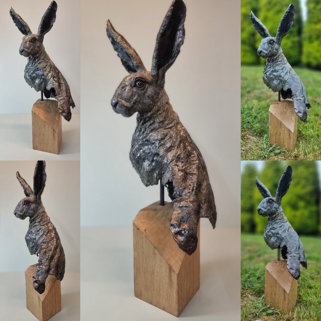 Brown Hare Bust