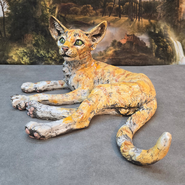 Marrakech Kitten - Raku Animal Sculpture