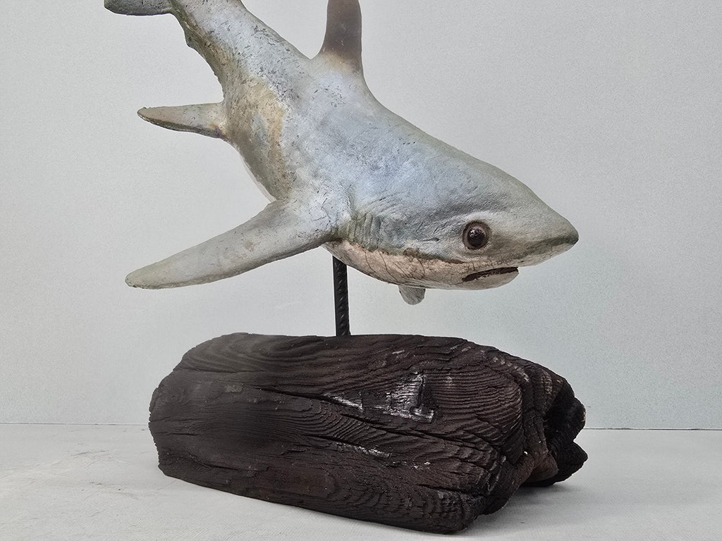 Thresher Shark - Raku Animal Sculpture