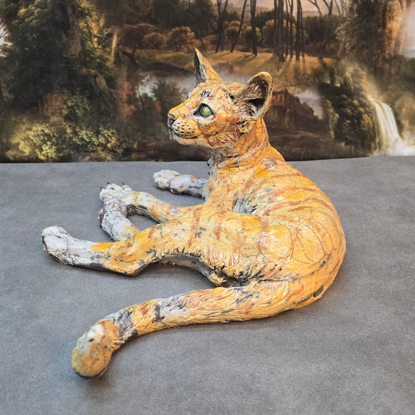 Marrakech Kitten - Raku Animal Sculpture