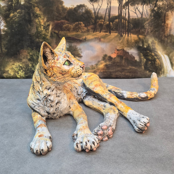 Marrakech Kitten - Raku Animal Sculpture