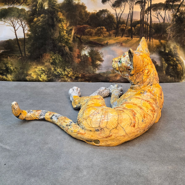 Marrakech Kitten - Raku Animal Sculpture
