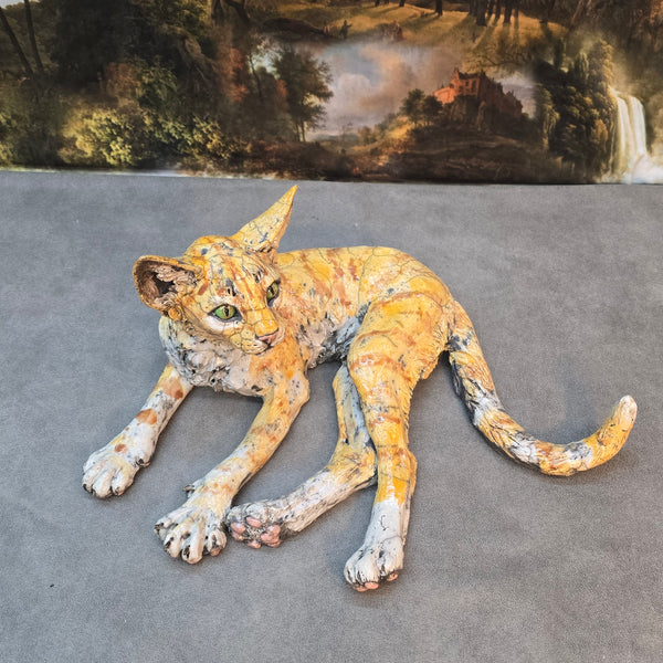 Marrakech Kitten - Raku Animal Sculpture
