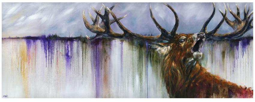 Dawn Call - Limited Edition Print A Portrait of a Highland Red Deer Stag
